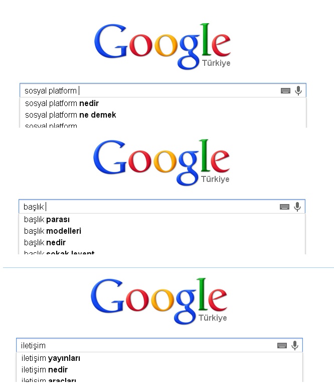 google arama sonuçları